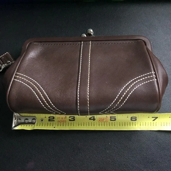 Coach Brown Leather Wristlet - Picture 5 of 9